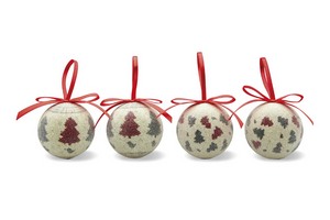 Set di 4 palle di Natale