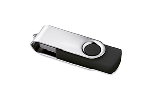 Mini USB Flash Drive con chiusura protettiva in metallo.